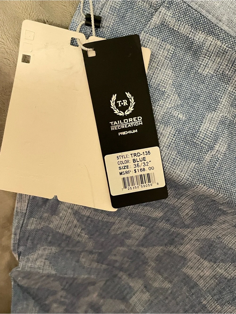 Men's Skinny Pants in Light Blue Pattern